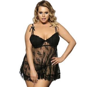 hot short skirt - Plus Size Porn Women Black Lace Sexy Lingerie Hot Erotic Perspective Short  Skirt Big Yards Ropa