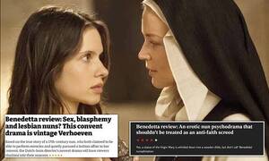 Lesbian Nun Sex - Raunchy lesbian nun thriller featuring a Jesus sex toy and based on a true  story is hit by backlash | Daily Mail Online