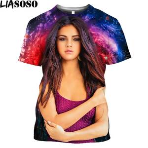 3d Lesbian Selena Gomez - LIASOSO Selena Gomez Sweatshirt Men's T-shirt 3D Print Hot Singer Casual  Fashion Street Loose Top Women Oversized Clothing - AliExpress