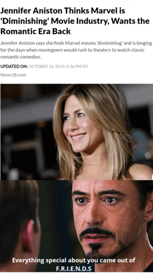 3d Celeb Porn Jennifer Aniston - Wow ! Think before dealing with the biggest fandom : r/marvelmemes