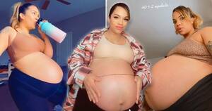 huge pregnant bbw sex - Pregnant woman amazes TikTok viewers with huge bump | Metro News