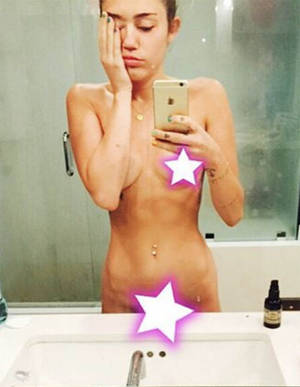 most recent celebrity nudes - Miley Cyrus naked selfie