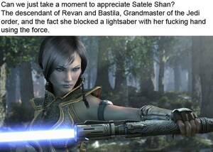 Jedi Exile Porn - I feel like I'm going to be the minority, but Satele Shan is probably one  of my top tier female characters in Star Wars. : r/PrequelMemes