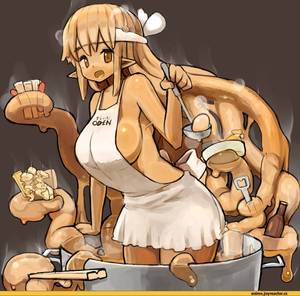 hentai girl in apron cooking - Monster Girl. Cooking ...