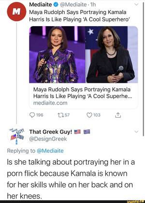 Maya Rudolph Porn Look Alike - Mediaite @ @Mediaite- Maya Rudolph Says Portraying Kamala Harris Is Like  Playing 'A Cool Superhero' Maya Rudolph