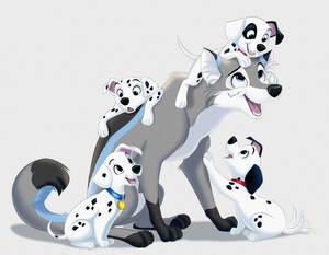 101 Dalmatians Puppy Porn - 75385 - safe, artist:tuwka, patch (101 dalmatians), oc, canine, dalmatian,  dog, mammal, feral, 101 dalmatians, disney, commission, cute, fur, gray  body, gray fur, group, male, males only, puppy, white body, white fur,