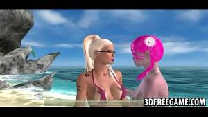 3d lesbians naked on the beach - Two sexy 3D big tit beach lesbians are fucking eachother - XVIDEOS.COM