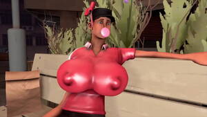 Femscout Porn - TF2 Femscout bubblegum breast expansion animation - XVIDEOS.COM