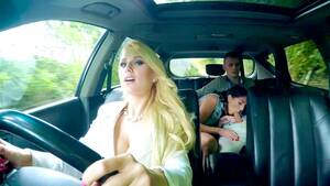 Blowjob Car Backseat - Jimena Lago gives him a sneaky blowjob as his stepmom Angel Wicky driving  them - Porn Movies - 3Movs