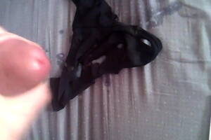 black thong ejaculation - Cum on a black thong | xHamster