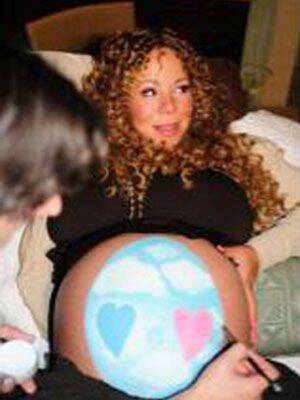 mariah carey pregnant belly nude - Mariah Carey Pregnant: Tweets Photo of Belly