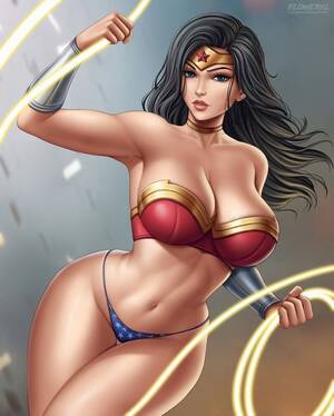 Bikini Superhero Porn - Wonder Woman Bikini Warrior (Flowerxl) [DC] : r/superheroporn