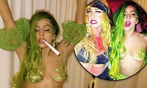 Gaga - Lady Gaga exposes her chest in barely-there Halloween costume | Daily Mail  Online