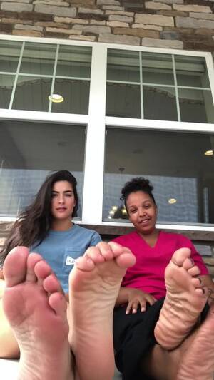 college foot sex - Sweet college girls have fun in their private foot fetish interracial  action - Feet9