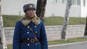 North Korea Traffic Ladies - Traffic police officer in North Korea