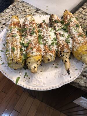 mexican street porn - Mexican Street corn. Homemade and hot off the charcoal grill. : r/FoodPorn