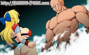 clean sexy hentai - Full color cartoon art of an ecchi oppai hentai girl with big tits facing  off against a horny Mr Clean in a sexy illustration from the animated hentai  xxx ...