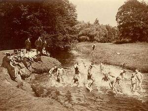 nude beach dickflash - Boys nude and girls in suits - early 20th century - PICRYL - Public Domain  Media Search Engine Public Domain Image