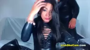 leather ladyboy blowjob - Latex leather shemale blowjob | xHamster