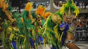 Brazilian School Porn - PHOTO: Revellers of Grande Rio samba school perform during the second night  of carnival parade