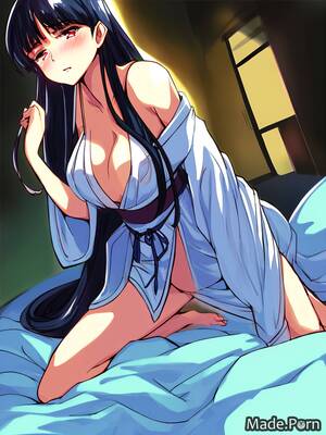 japanese hentai art - Porn image of japanese hentai nightgown black hair straight hair night silk  created by AI