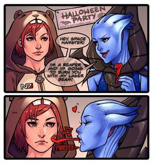 mass effect porn cartoon strip - Because of course Shepard's Halloween costume would be a space hamster.  Ð¤Ð¾Ñ‚Ð¾Ð³Ñ€Ð°Ñ„Ð¸Ð¸ Mass Effect â€“ 31 Ð°Ð»ÑŒÐ±Ð¾Ð¼