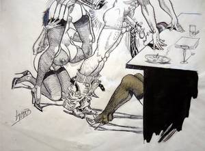 Bill Ward Xxx Illustrated Comics - An original Bill Ward artwork from Fetish Times.