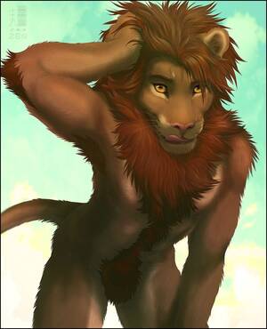 Furry Lion Porn - Posing Lion (SFW) [Zen] : r/furry