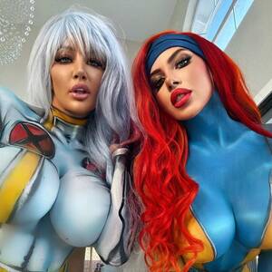 Jean Grey Cosplay Porn - We walked down street in nothing but X-Men body paint - people couldn't  look away' - Daily Star