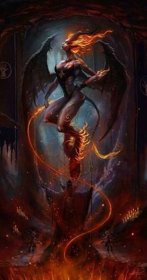 Female Demons Having Sex - Dark Fantasy Art, Fantasy Demon, Guardian Angels, Fallen Angels, Demon Art,  Character Portraits, Fire Demon, Fantasy Creatures, Character Design