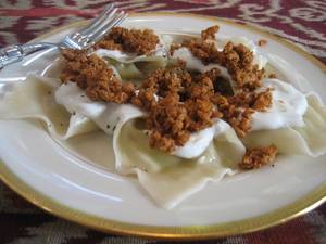 Afghan Homemade - Afghan Dumplings with Lamb Kofta and Yogurt Sauce