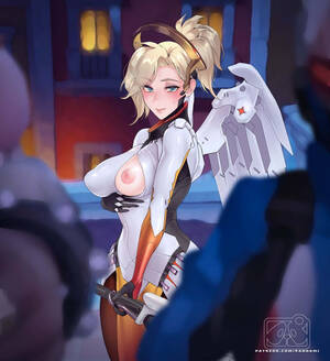 hentai flashing - Overwatch Hentai Porn - Flashing Breasts, Mercy, Flashing, Exhibitionism -  Valorant Porn Gallery