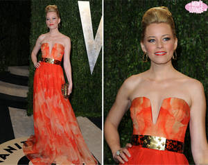 Hollywood Red Carpet Porn - Elizabeth Banks adds a pop of colour to the red carpet at the 2013 Vanity  Fair