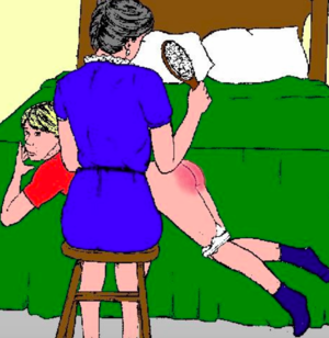 hairbrush spanking animation - Bare Bottom Bedtime Spanking Animation | BDSM Fetish