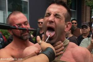 3 Way Gay Porn Josh West - Photo number 3 from Muscle slave is stripped naked, used and humiliated  while hordes of