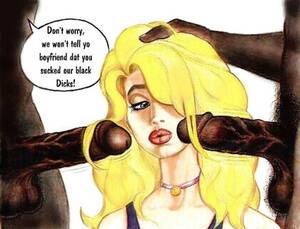 image fap black cock toons - interracialcomics3d: Blonde big black cock cumslut interracial blowjob toons  Tumblr Porn