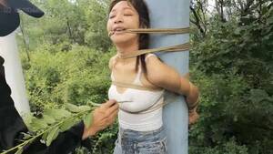 asian outdoor tied - BoundHub - Cute Asian tied Outdoors