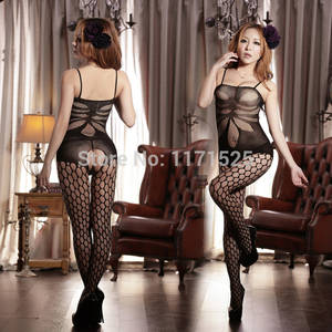 Garter Corset Porn - Women's sexy lingerie uniform corset satin jumpsuit porn body stocking Corset  garter fishnet fishing nets Teddies