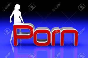 Artistic Photography Graphic Porn - A Womans Silhouette with the word Porn. 3D rendered Illustration. Stock  Illustration - 10126979