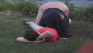 couple caught outdoor - Caught in the act - couple having sex outdoor Porn Video | HotMovs.com