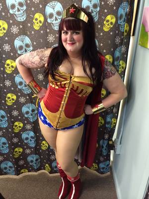 bbw cosplay tits - Mardi Gras Costume Wonder Woman, Supergirl and Dee Wonder Woman is ready!