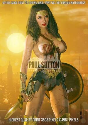 Gal Gadot Xxx Porn - Wonder Woman SEXY Gal Gadot Justice League DC Superhero 'sunset City' Comic  Art Print Signed by CGI Artist Paul Sutton - Etsy