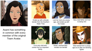 Avatar The Last Airbender Gender Bender Porn - Spoilers for LOK) Asami Sato has something in common with every member of  the original Team Avatar: : r/TheLastAirbender