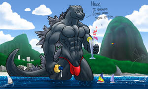 Furry Godzilla Porn - blueguynow: Guess who saw Godzilla yesterday :B So to celebrate big G, I'm  doing a new version of a old Godzilla pic I did a few years ago, which you  can see