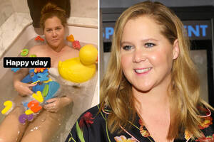 Amy Schumer Tits - Amy Schumer goes nude in the bathtub & declares she's a 'boss a** b***h'  after she's announced as the new Oscars host | The US Sun