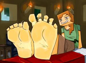 Minecraft Feet Porn - Rule 34 - alex (minecraft) block feet foot fetish green eyes minecraft  orange hair soles square head ssunsalm toe ring | 7064880