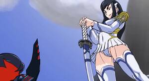 cartoon kill la kill porn - Kill La Kill Kiryuuin Satsuki Against Wall Animated - Lewd.ninja