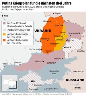 Forced Russian Fuck - Russia's plan to conquer large Ukrainian territories east of the Dnieper by  the end of 2026 according to BILD : r/MapPorn