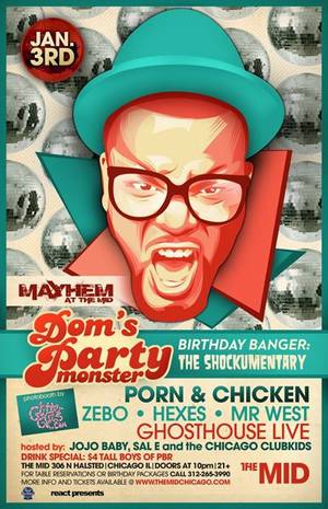 Banger Boys Porn - DOM'S PARTY MONSTER BDAY BANGER: PORN-&-CHICKEN - ZEBO - HEXES -