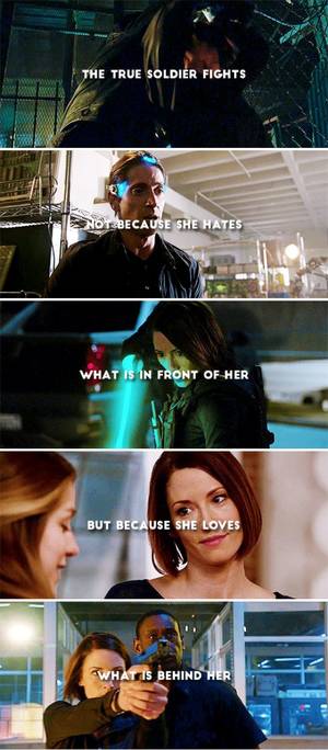 Danvers Chyler Leigh Porn - The true soldier fights not because she hates what is in front of her but  because